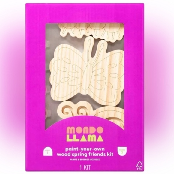 Get Creative with the Mondo LLAMA Paint Your Own Wood Spring Friends Kit! (New) - Picture 1 of 6